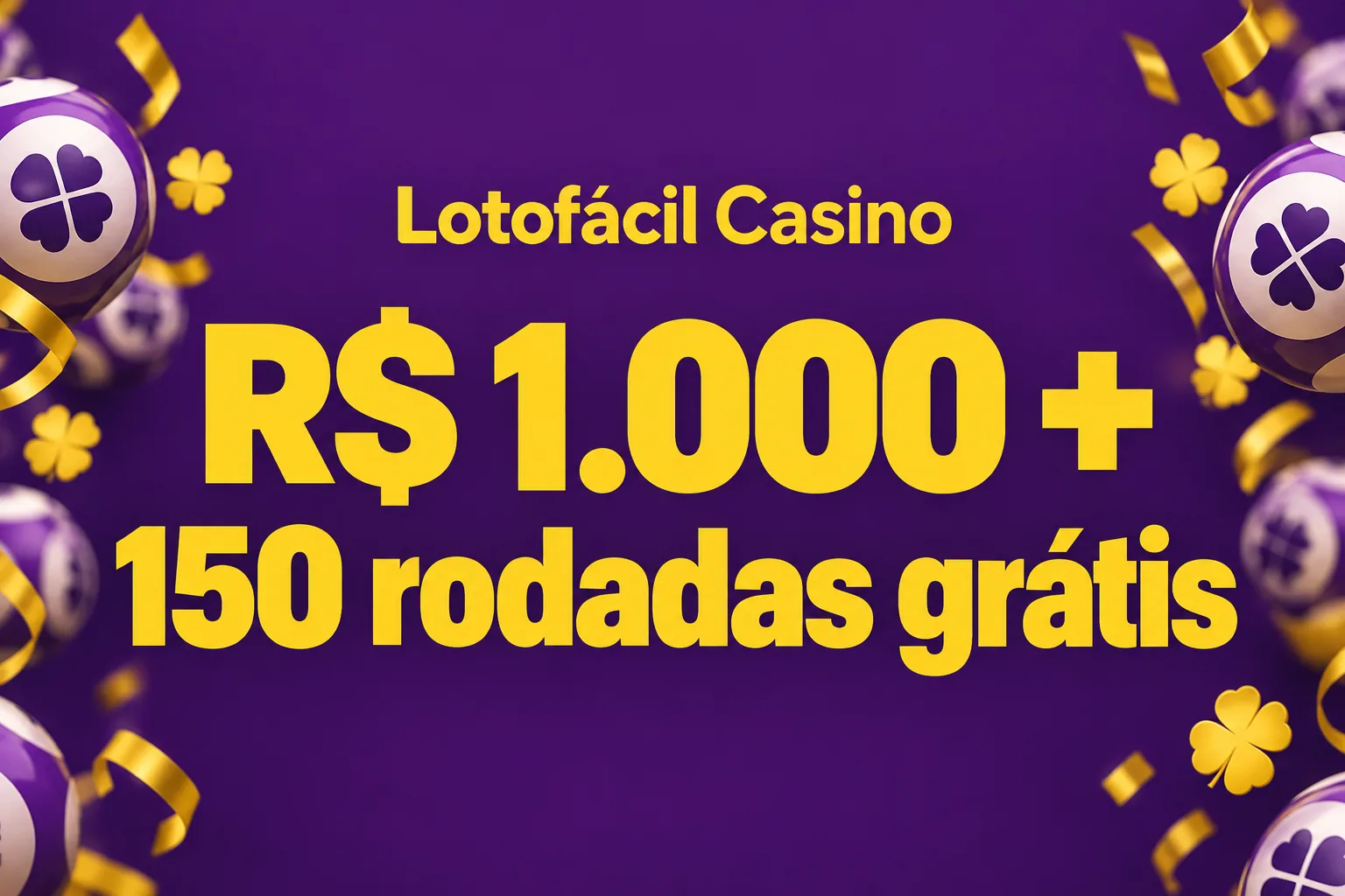 Cartela de bingo e bônus de R$ 1.000 do Lotofácil Casino